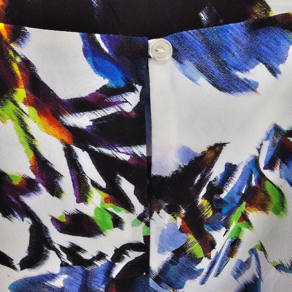 NWT French Connection Floral Cropped Pleated Camisole Top Y2K Boho Coastal M - Picture 6 of 11